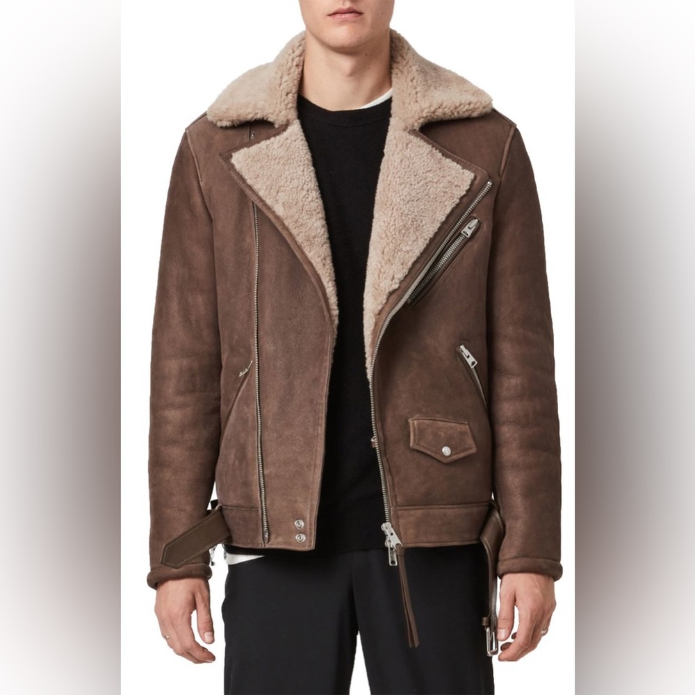 Allsaints Terro Shearling Biker Jacket